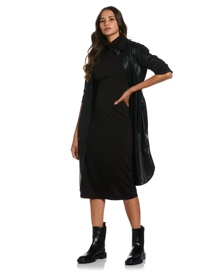 Funnel Neck Dress (Black) 
