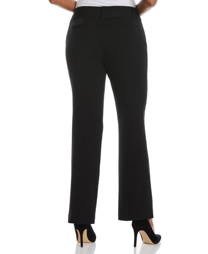 GABARDINE BOOTCUT PANT - CURVY FIT (Black) 