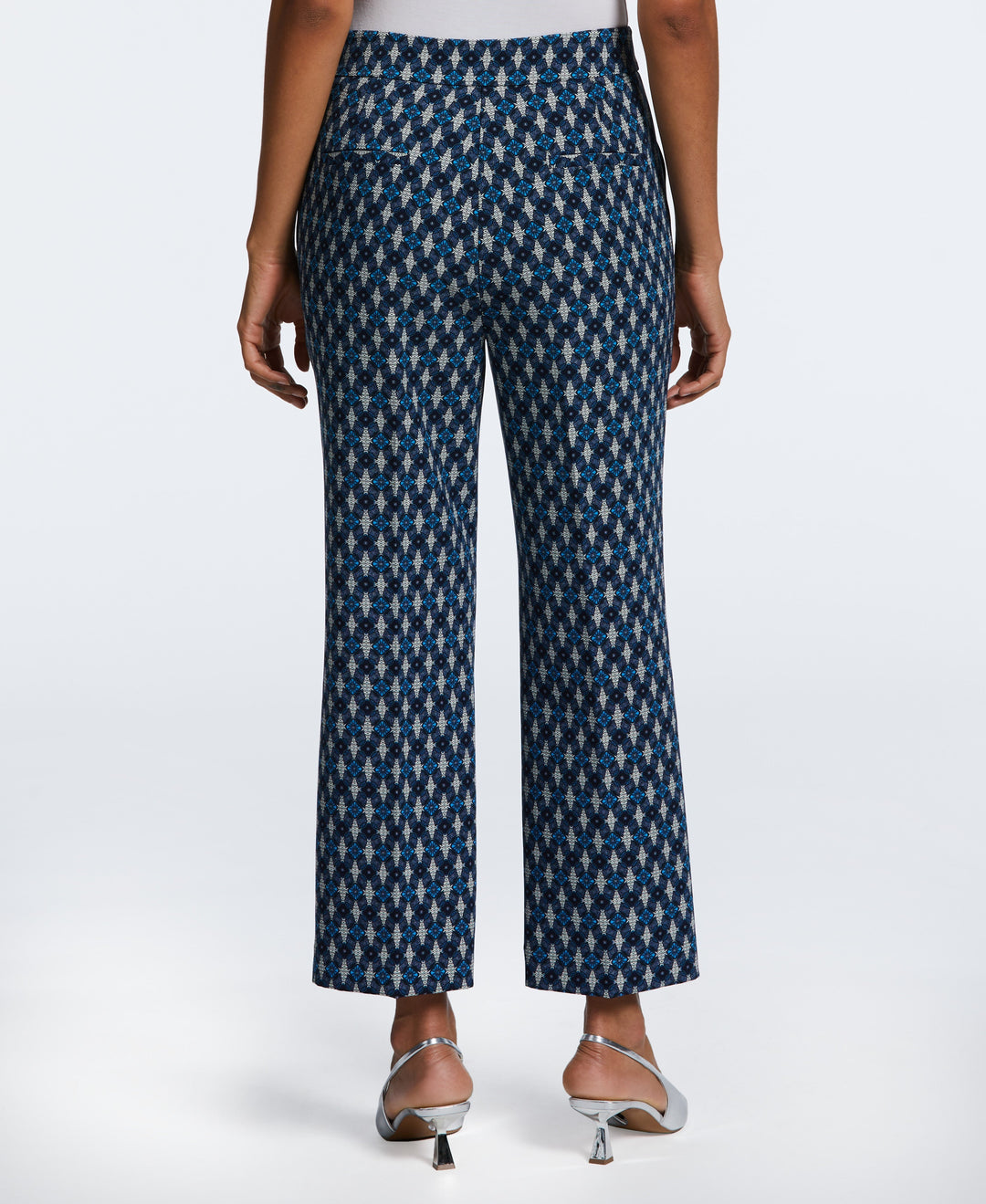 Medallion Print Cropped Cullotte Pant (Malibu Blue) 