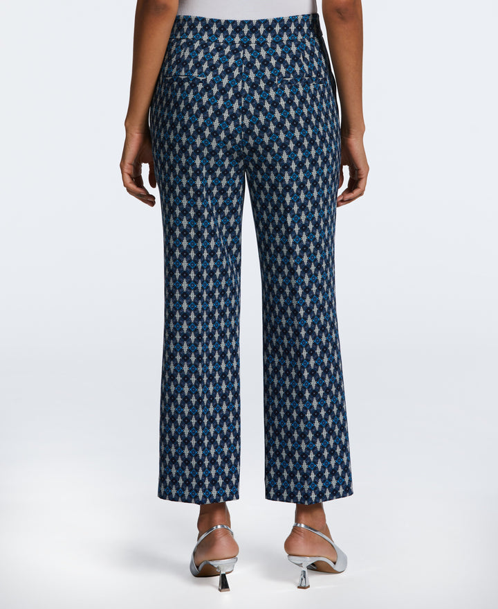 Medallion Print Cropped Cullotte Pant (Malibu Blue) 