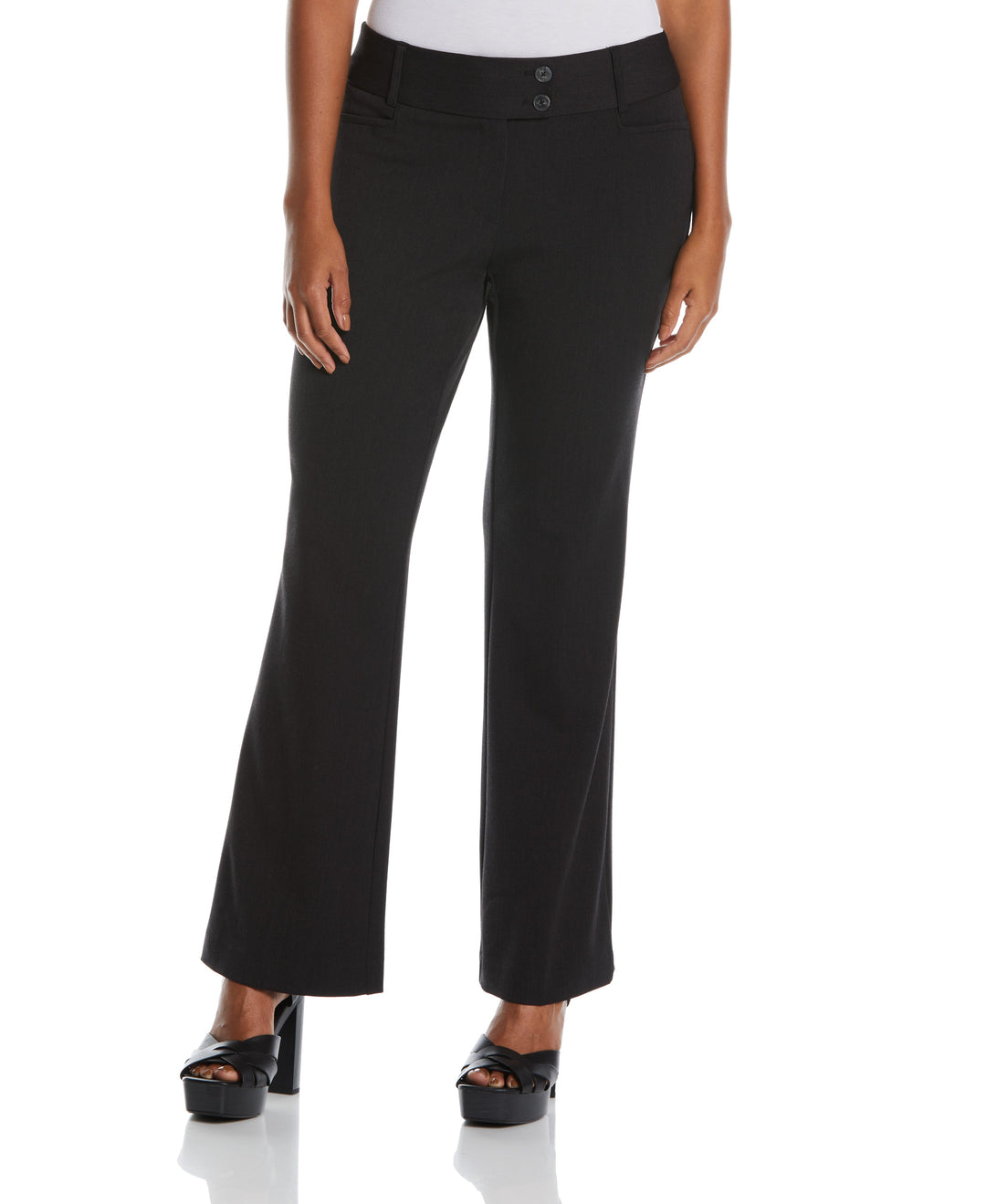 Petite Curvy Fit Boot Cut Pant (Graphite) 