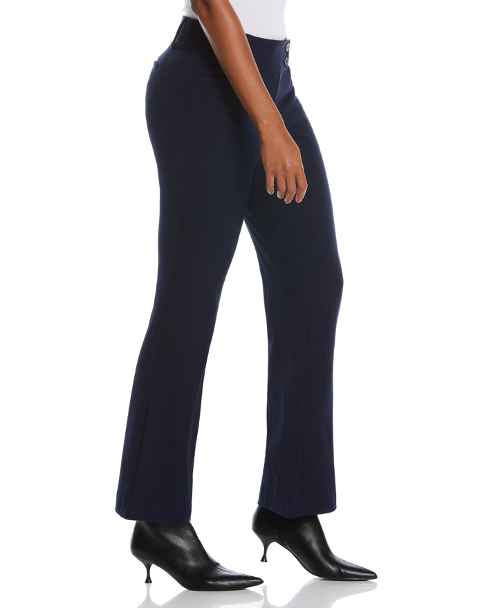 Petite Curvy Fit Boot Cut Pant (Navy) 
