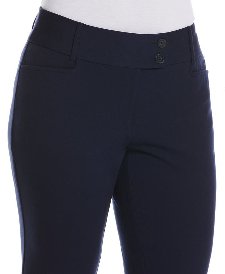 Petite Curvy Fit Boot Cut Pant (Navy) 