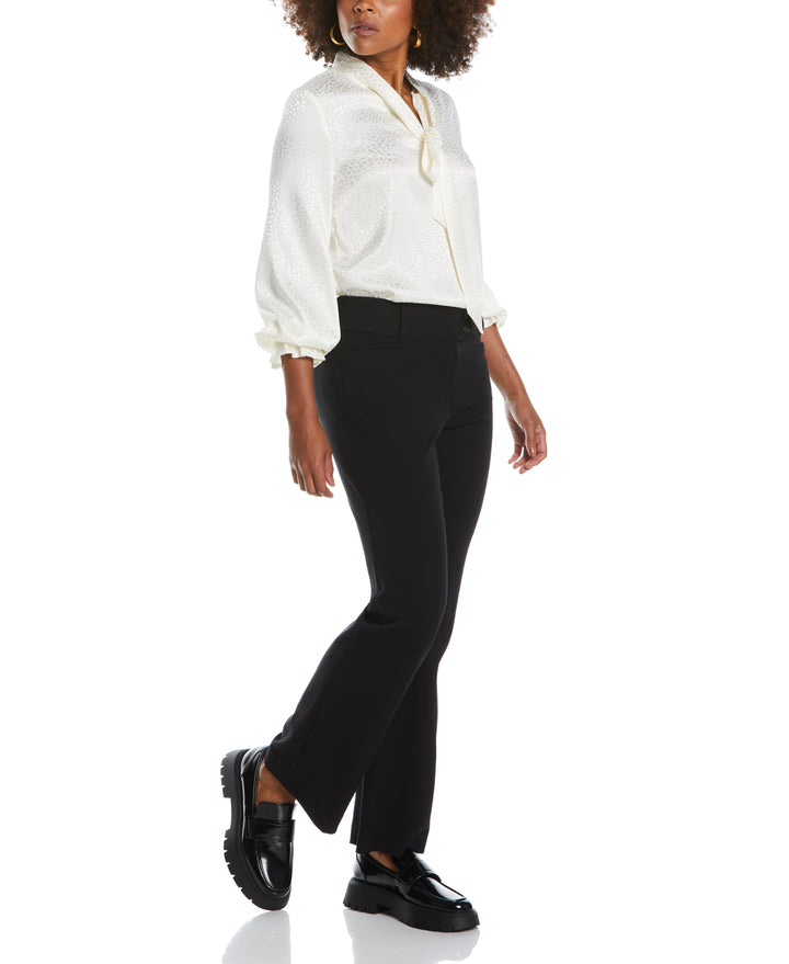 Petite Curvy Fit Boot Cut Pant (Black) 