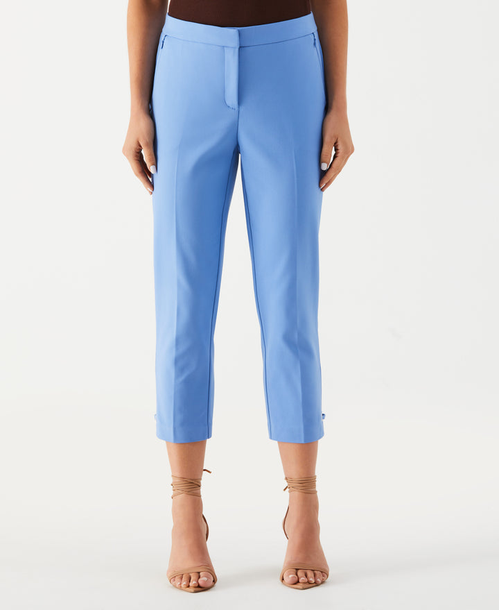 Petite Satin Twill Capri with Grommets (Ultramarine) 