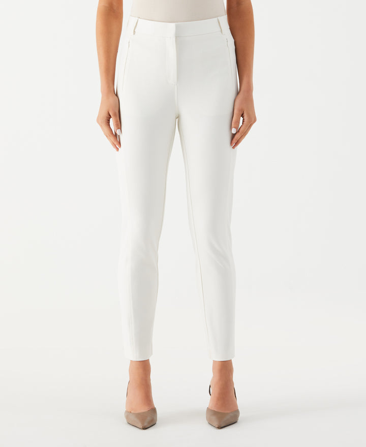 Petite Seamed Ankle Pant (Star White) 