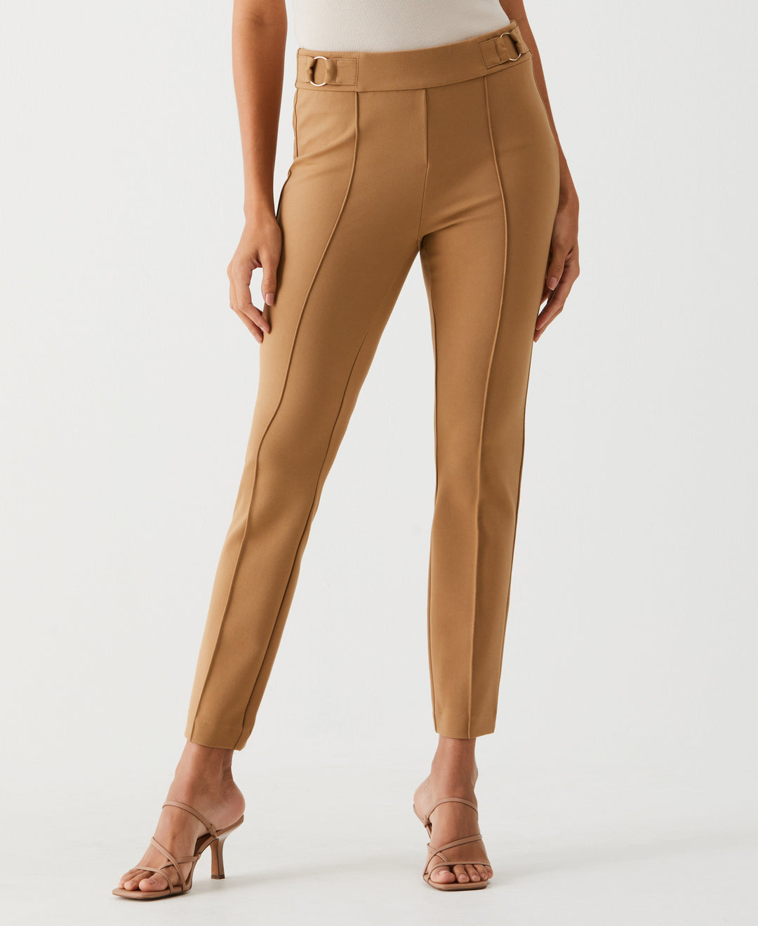 Petite Slim Leg Ankle Pant with Hardware (Tigers Eye) 