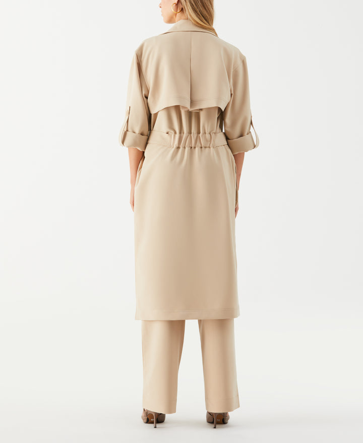 Petite Twill Trench Coat (Irish Cream) 