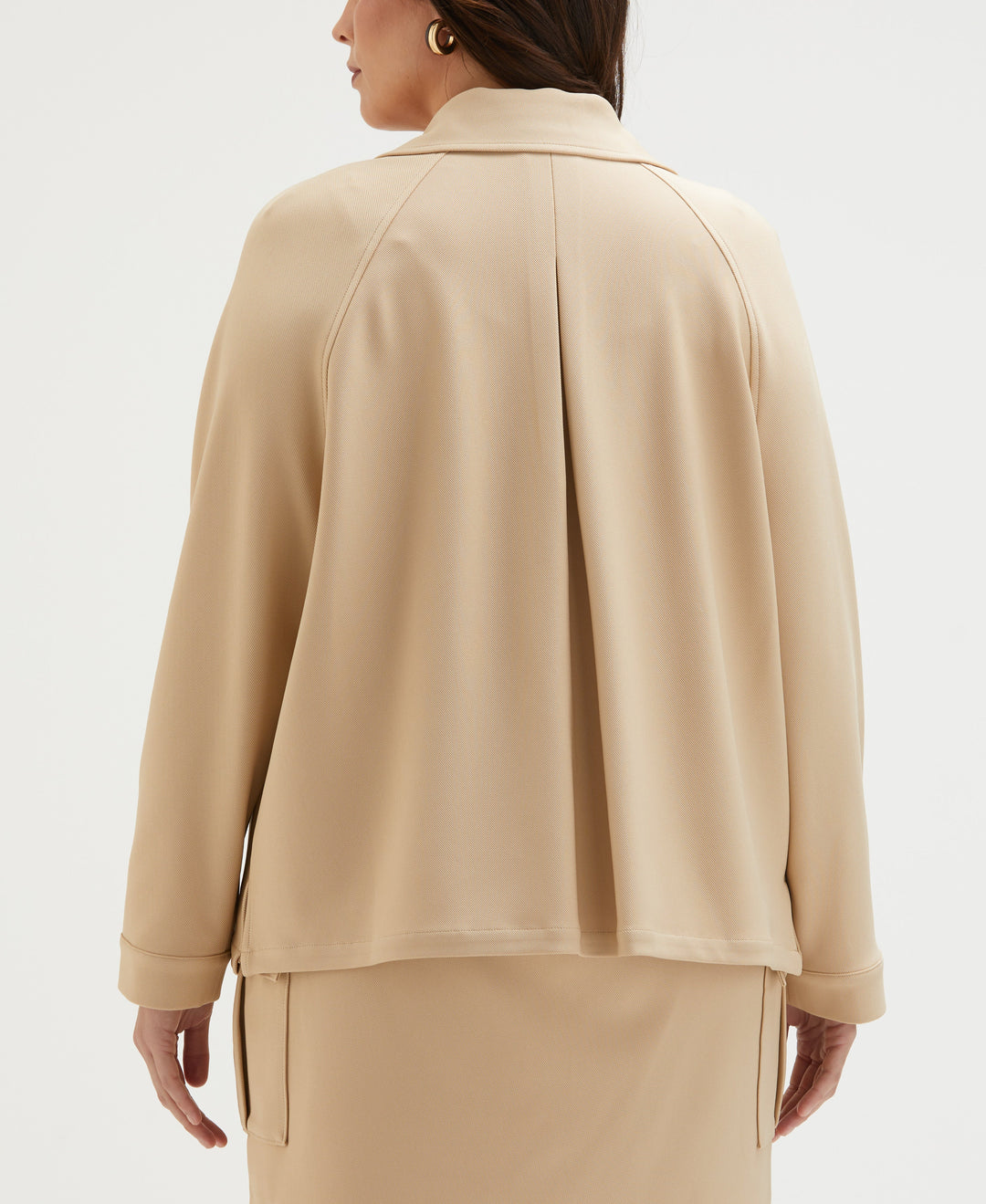 Plus Size Cargo Jacket (Irish Cream) 