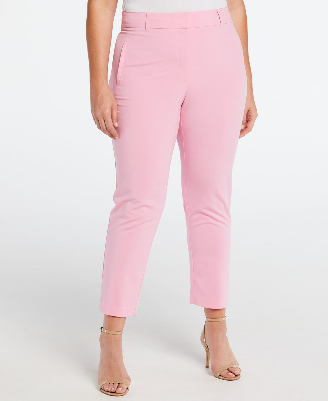 Classic Fit Clean Straight Leg Ankle Pant (Begonia Pink)