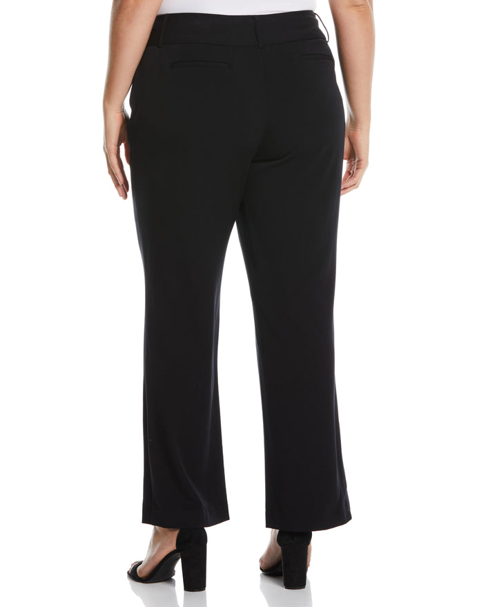 Plus Size Curvy Fit Boot Cut Pant (Black) 