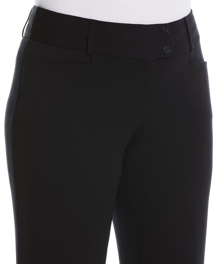 Plus Size Curvy Fit Boot Cut Pant (Black) 
