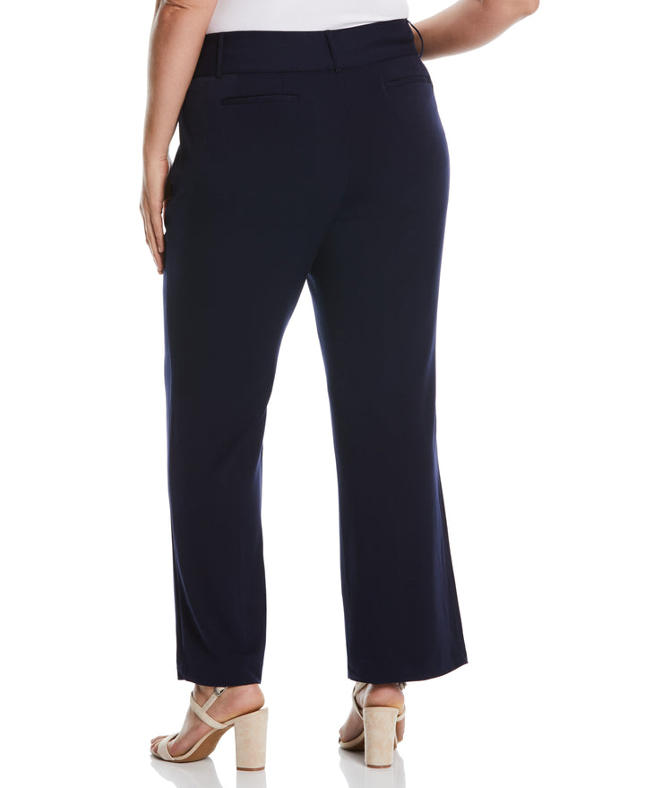 Plus Size Curvy Fit Boot Cut Pant (Navy) 