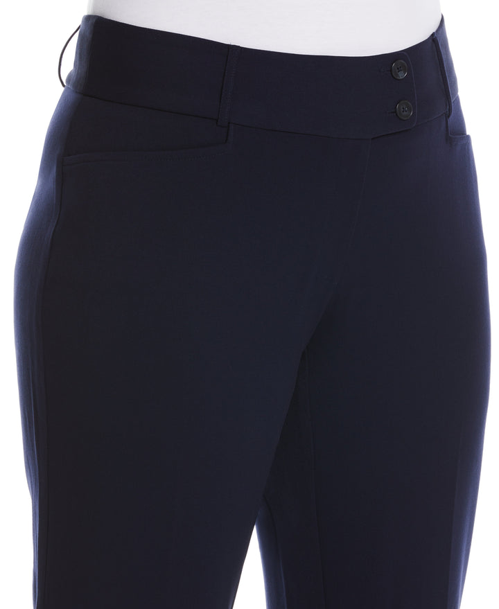 Plus Size Curvy Fit Boot Cut Pant (Navy) 