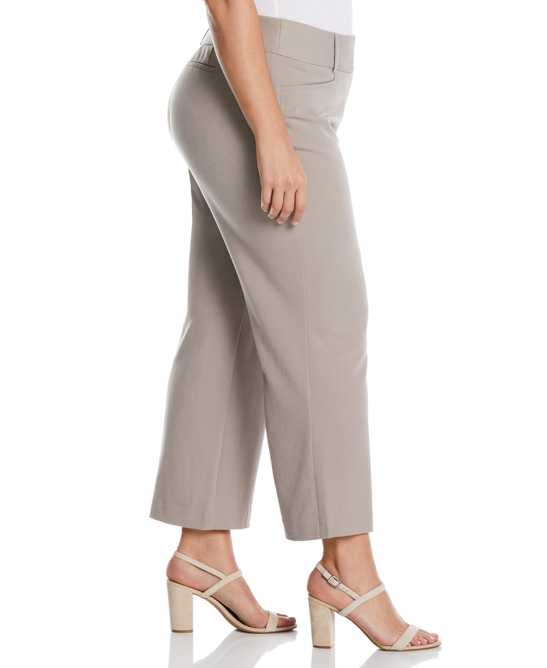 Plus Size Curvy Fit Short Length Boot Cut Pant (Summer Straw) 
