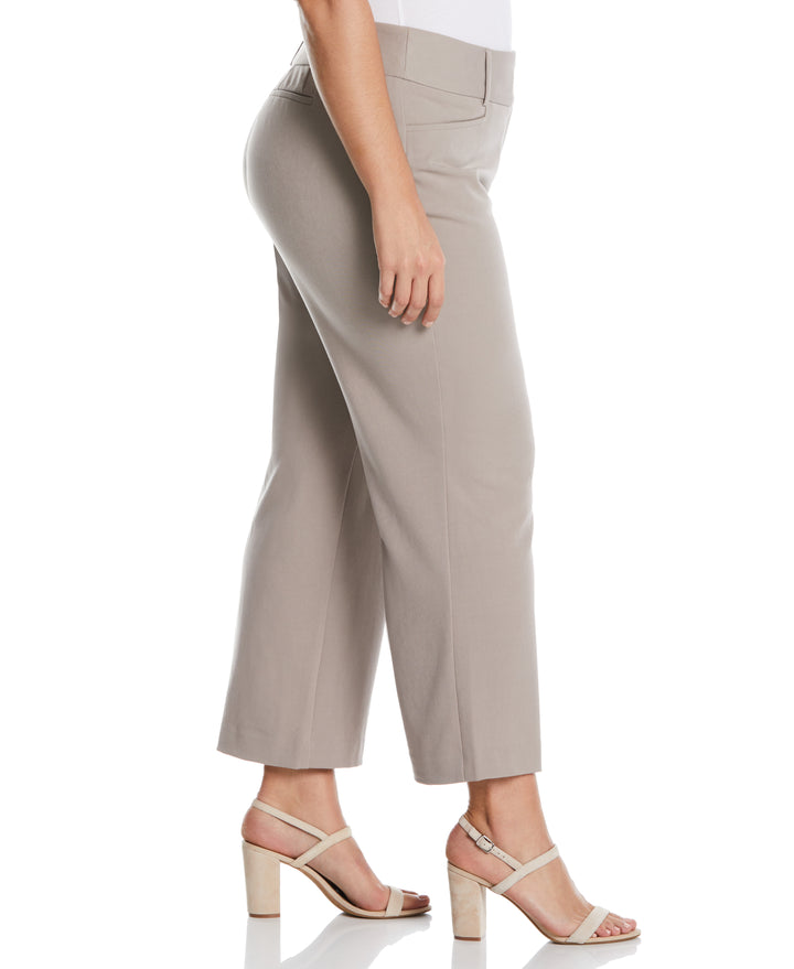 Plus Size Curvy Fit Short Length Boot Cut Pant (Summer Straw) 