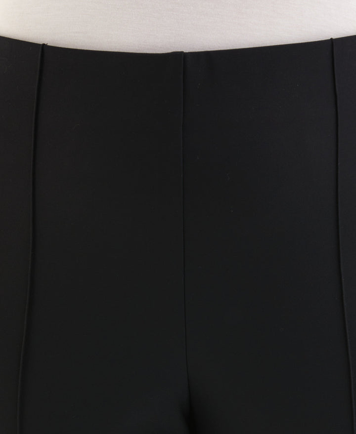 Plus Size Pintuck Pull-On Crop Pant (Black) 