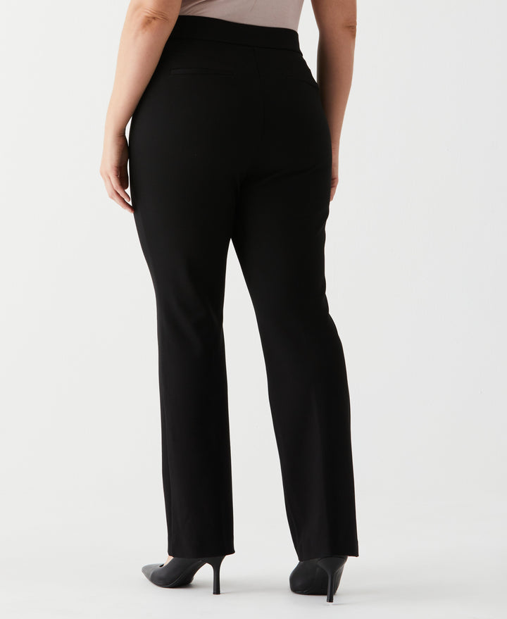 Plus Size Boot Cut Pull-On Pant (Black) 
