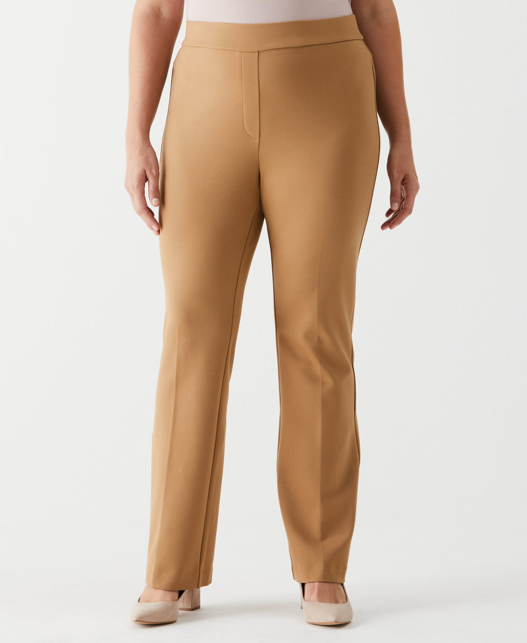 Plus Size Short Length Boot Cut Pull-On Pant (Tigers Eye) 