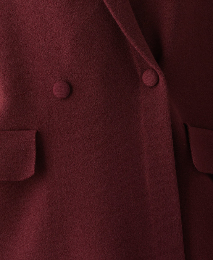 Plus Size Relaxed Sweater Blazer (Windsor Wine) 