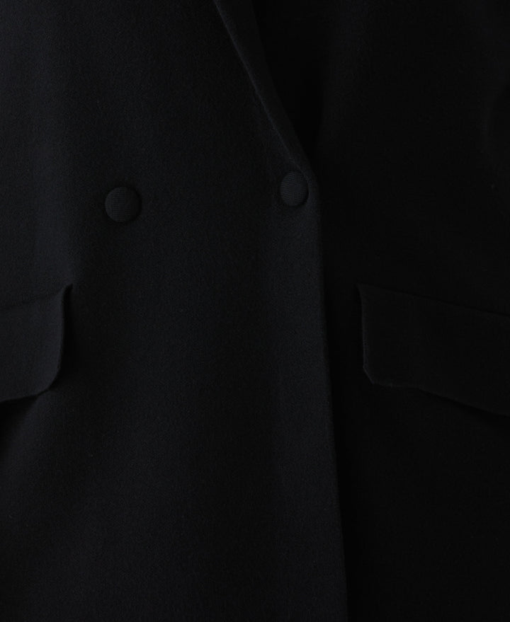 Plus Size Relaxed Sweater Blazer (Black) 