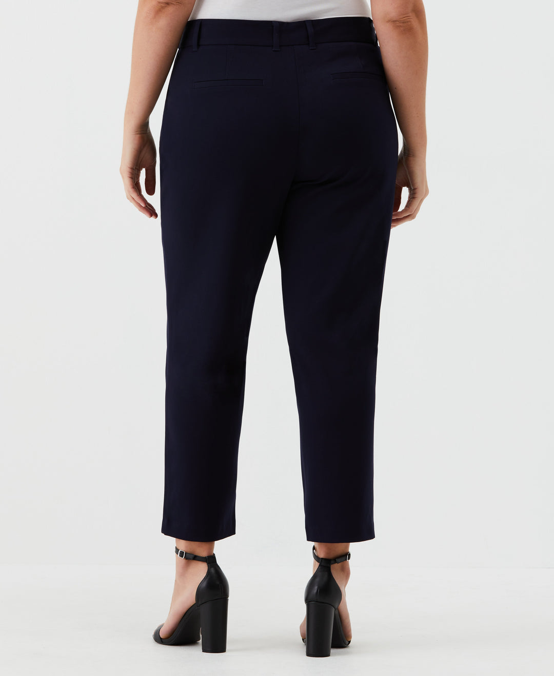 Plus Size Straight Leg Ankle Pant (Navy) 