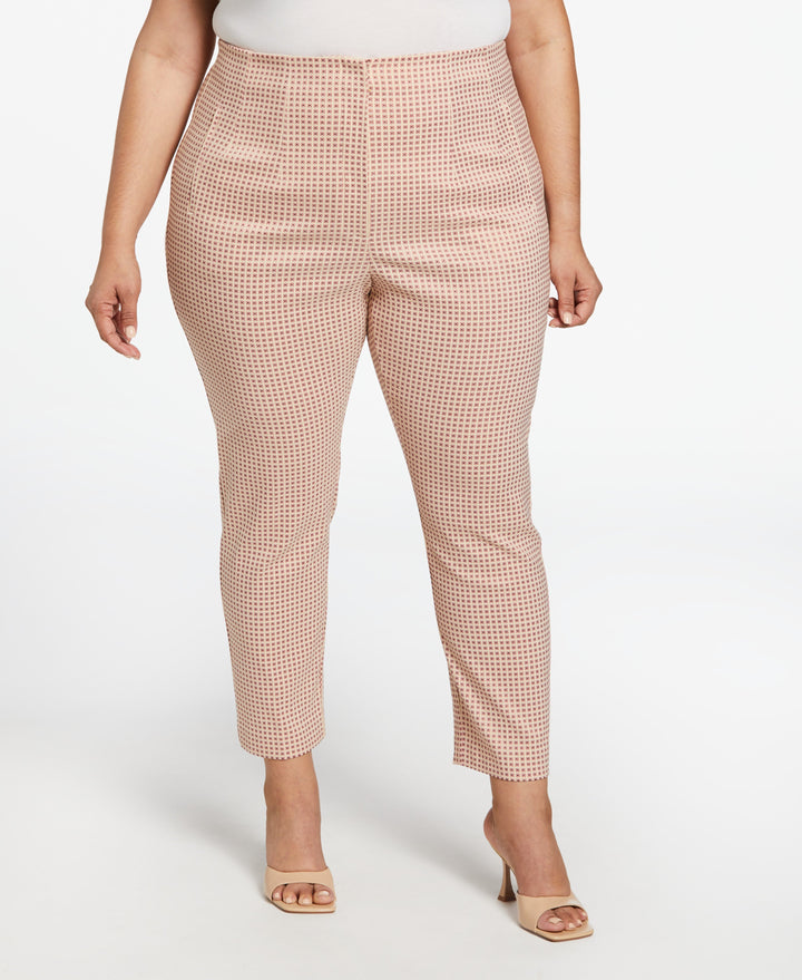 Plus Size Supreme Stretch Straight Leg Ankle Pant (Desert Flower) 