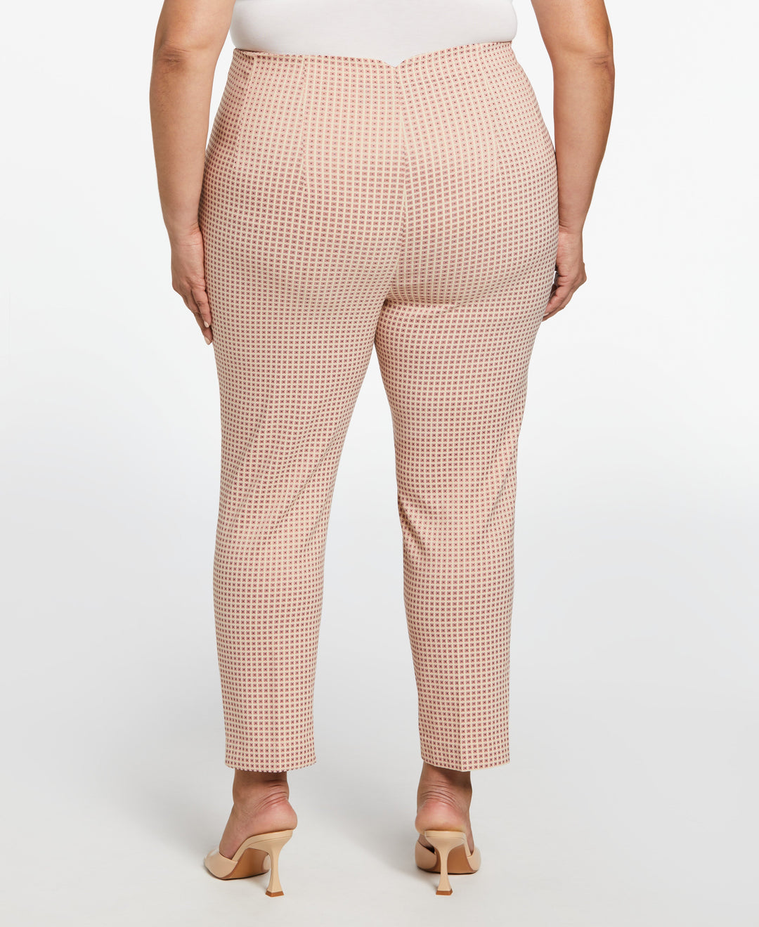 Plus Size Supreme Stretch Straight Leg Ankle Pant (Desert Flower) 