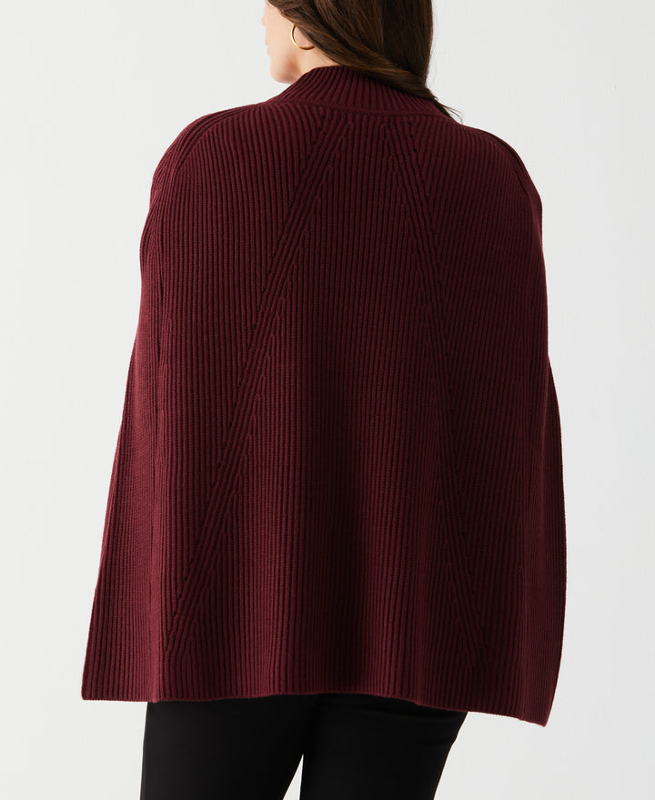 Poncho Sweater (Windsor Wine) 