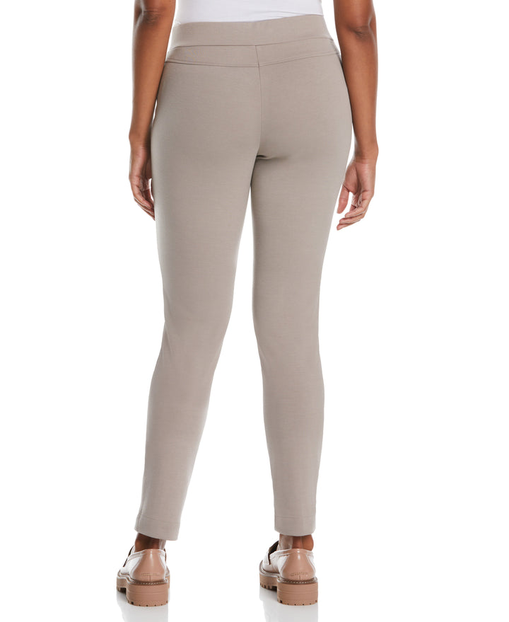 PONTE KNIT SLIM LEG PANT - COMFORT FIT (Summer Straw) 