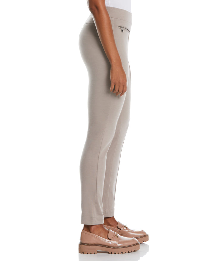 PONTE KNIT SLIM LEG PANT - COMFORT FIT (Summer Straw) 