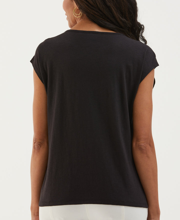 Rivet Detail Tank Top (Black) 
