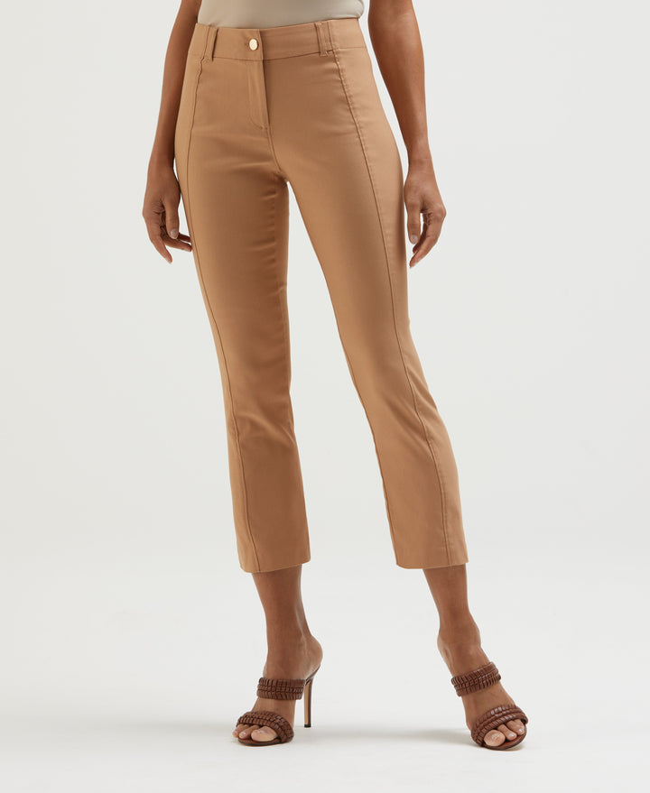 Satin Luxe Straight Leg Crop Pant (Burro) 