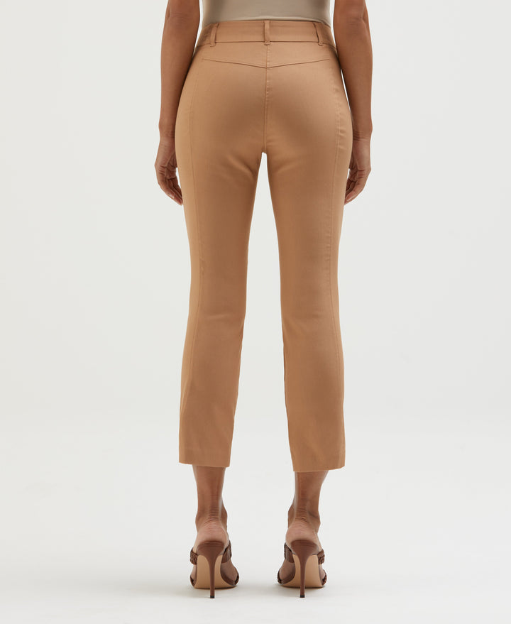 Satin Luxe Straight Leg Crop Pant (Burro) 