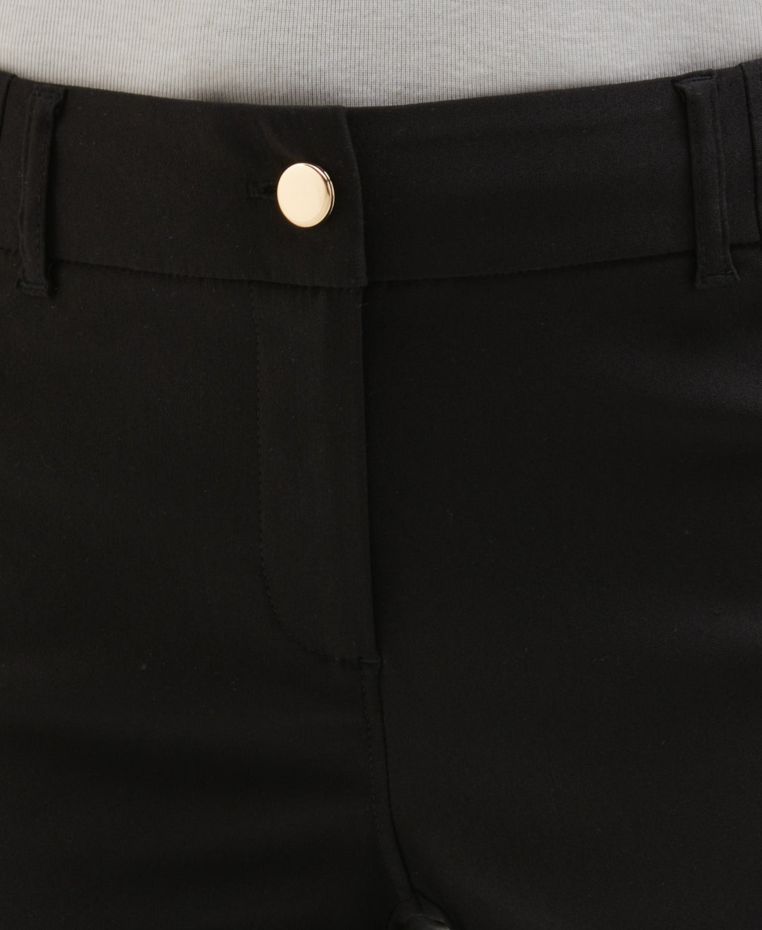 Satin Luxe Straight Leg Crop Pant (Black) 