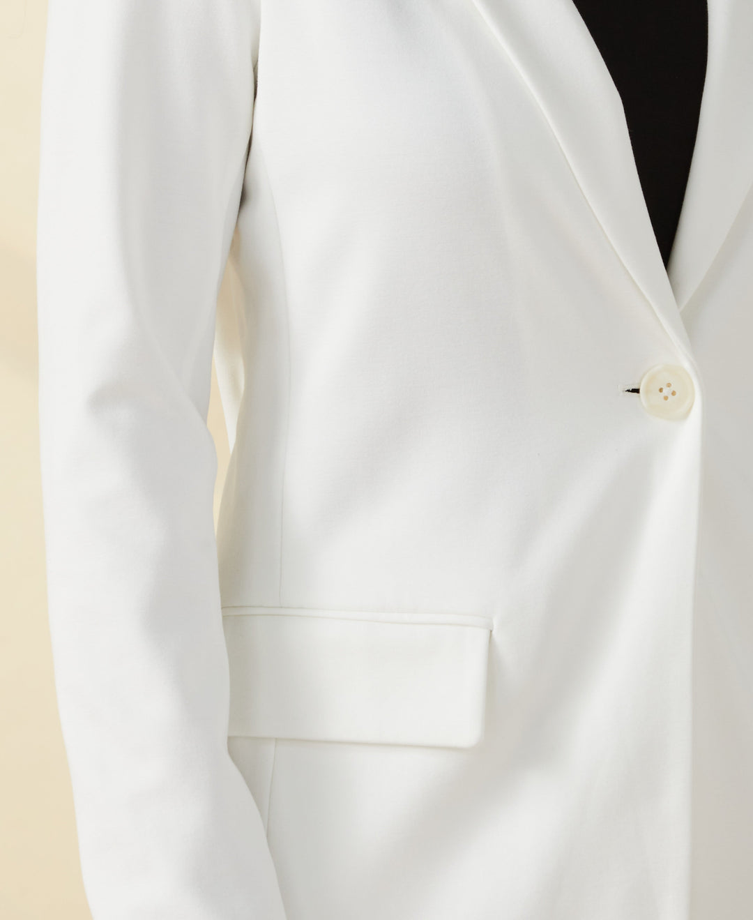 Single Breasted Blazer (Egret) 