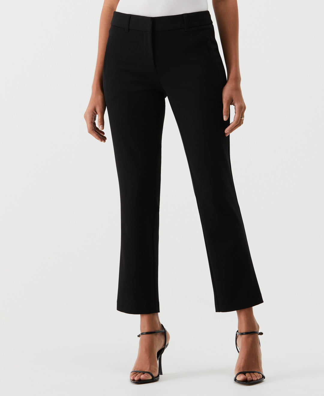Straight Leg Ankle Pant (Black) 