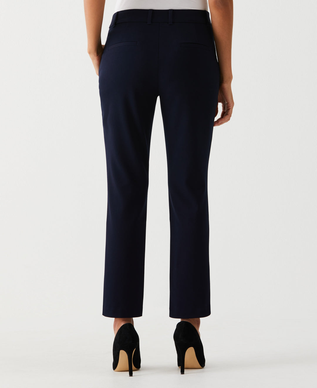 Straight Leg Ankle Pant (Navy) 
