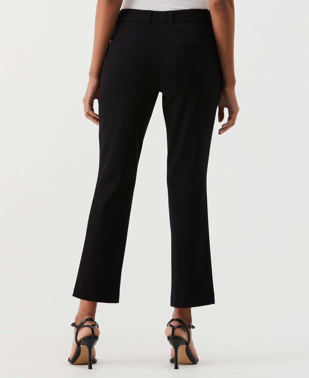 Straight Leg Ankle Pant (Black) 