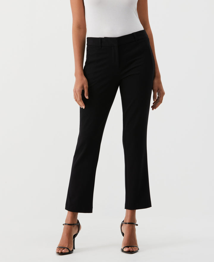Straight Leg Ankle Pant (Black) 