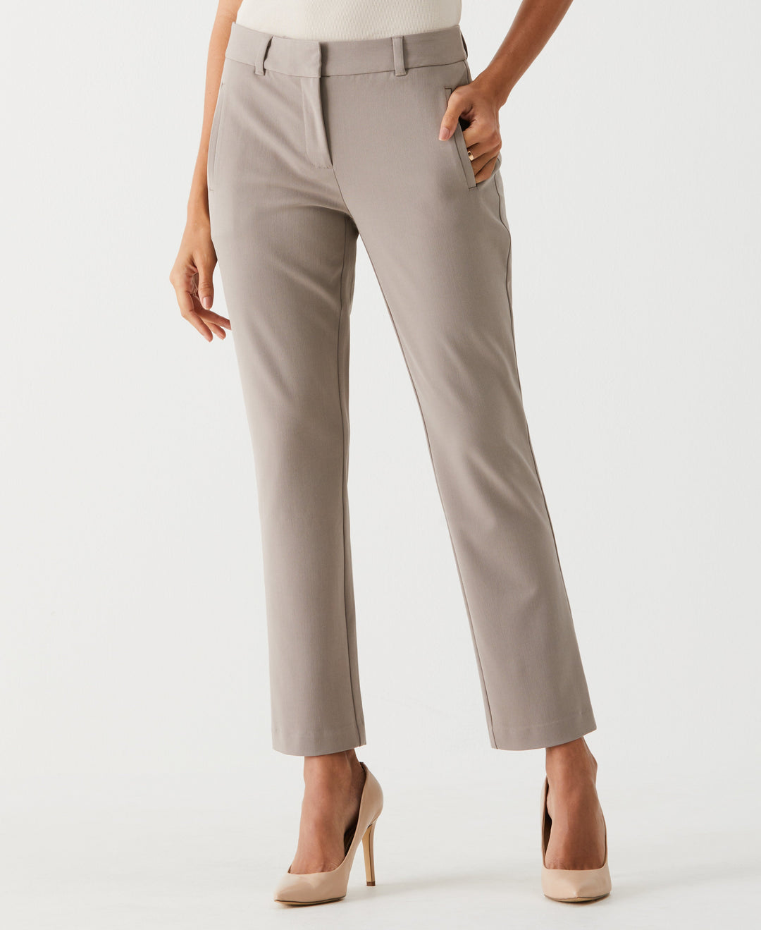 Straight Leg Ankle Pant (Summer Straw) 