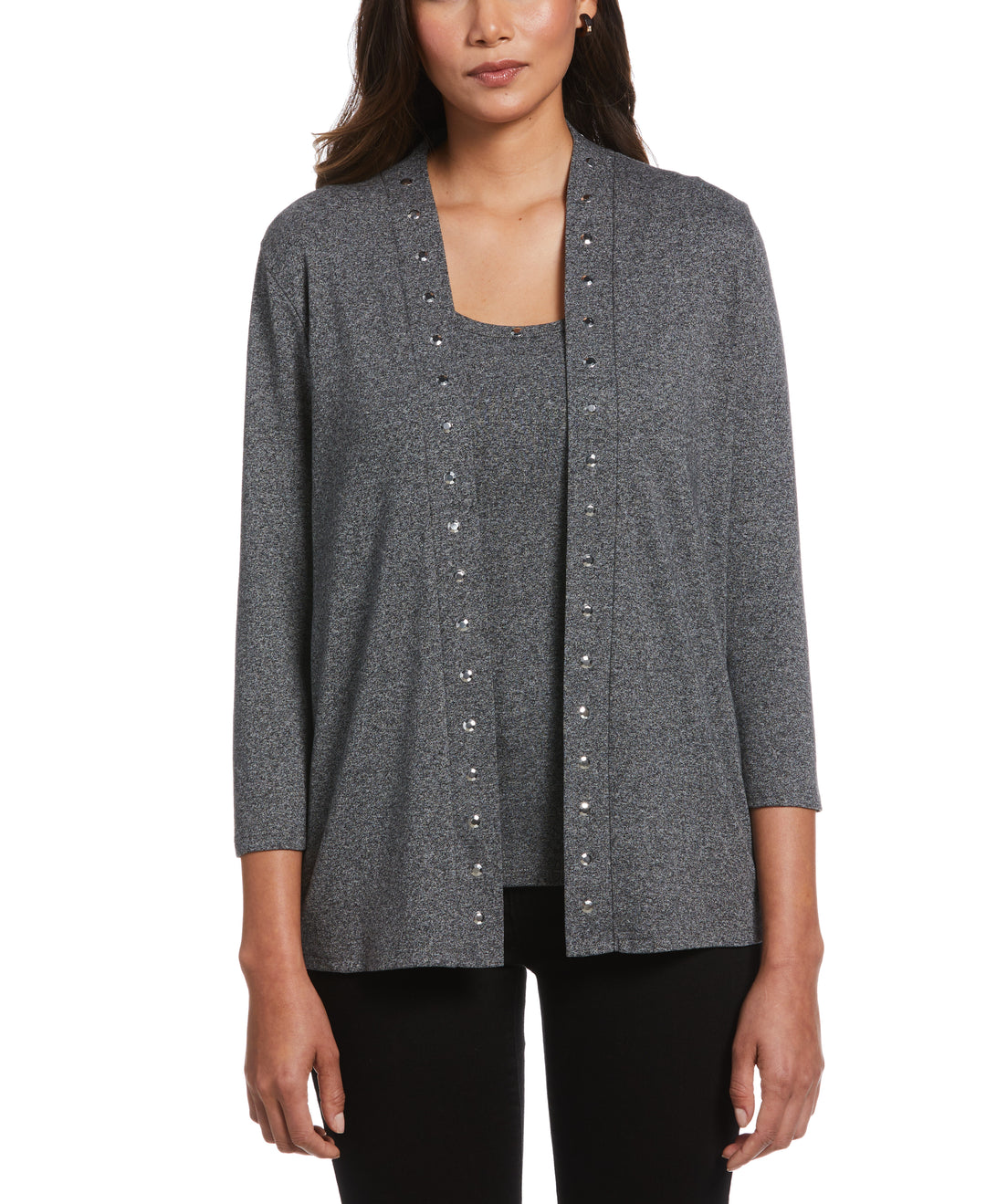 Tank Top with Hardware (Salt & Pepper) 