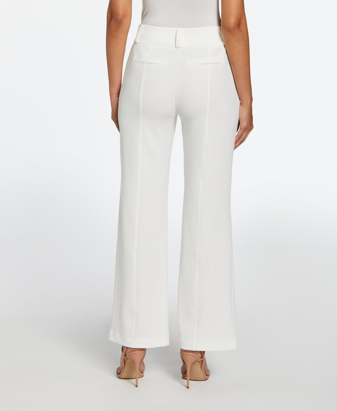 Wide Waistband Wide Leg Pant (Snow White)