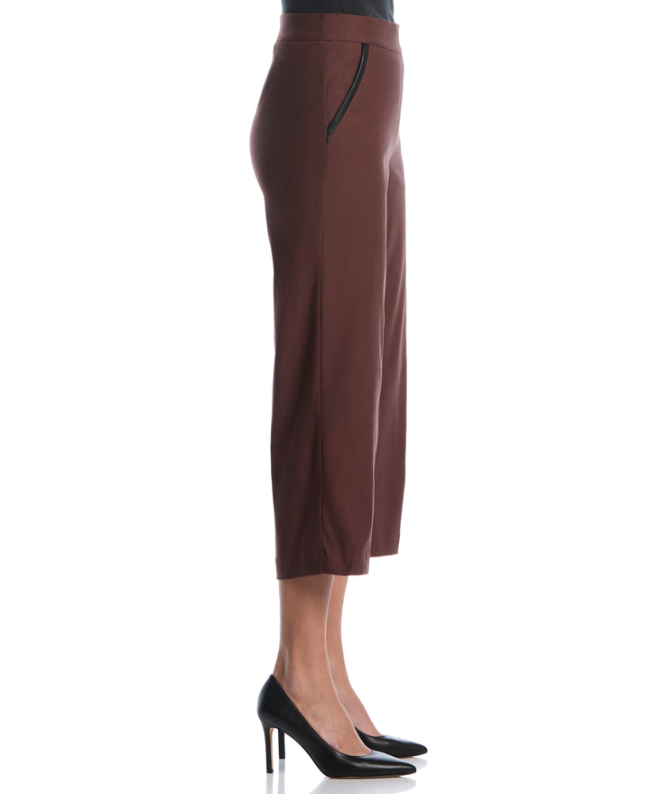 Wide Leg Trim Pant (Brown Stone) 