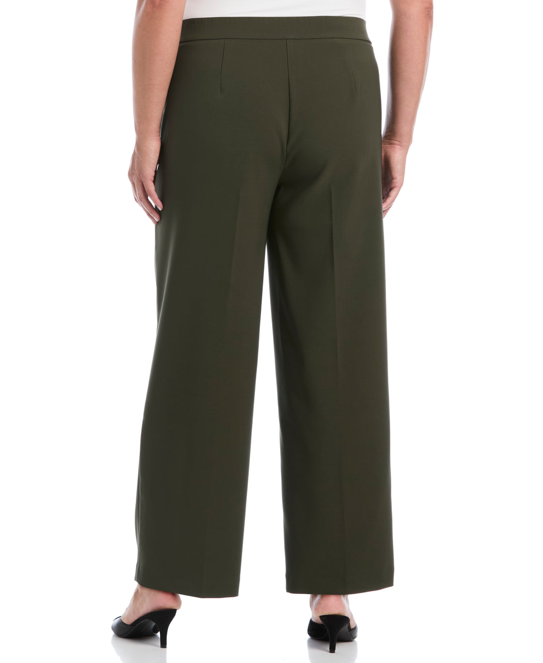 Plus Size Wide Leg Novelty Belt Pant (Forest Night) 
