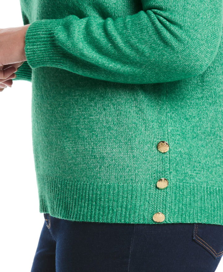 Plus Size Crew Neck Novelty Sweater (Jolly Green) 