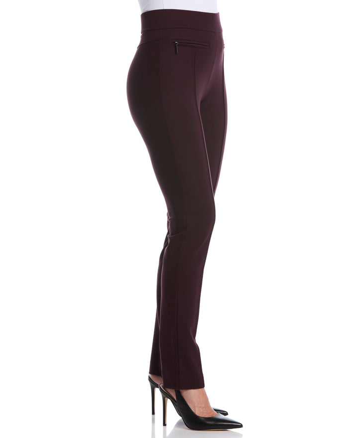 Petite Ponte Slim Leg Pant (Vintage Wine) 