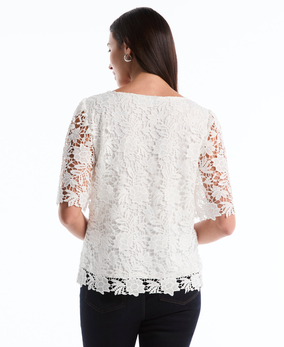 Scalloped Lace Top (Star White) 
