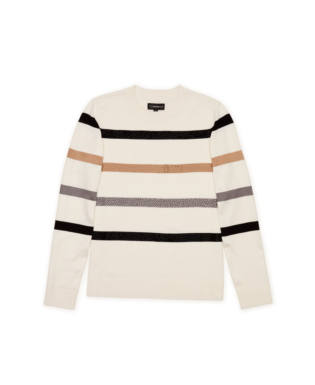 Embellished Stripe Sweater (Egret) 