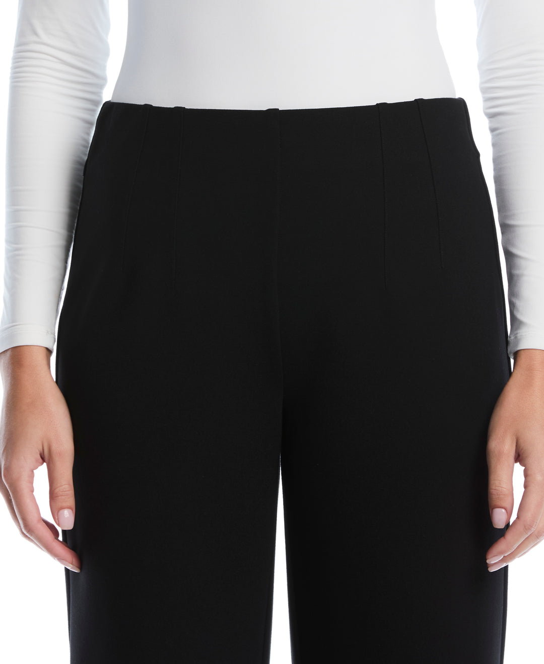 Double Dart Wide Leg Pant (Black) 
